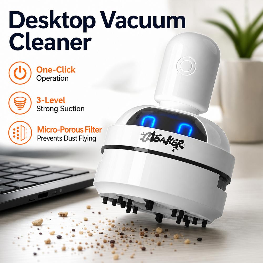 데스크탑용 무선 진공 청소기, USB 충전식, 3단계  - Mini Desktop Vacuum Cleaner For Eraser Dust 리뷰 및 가격