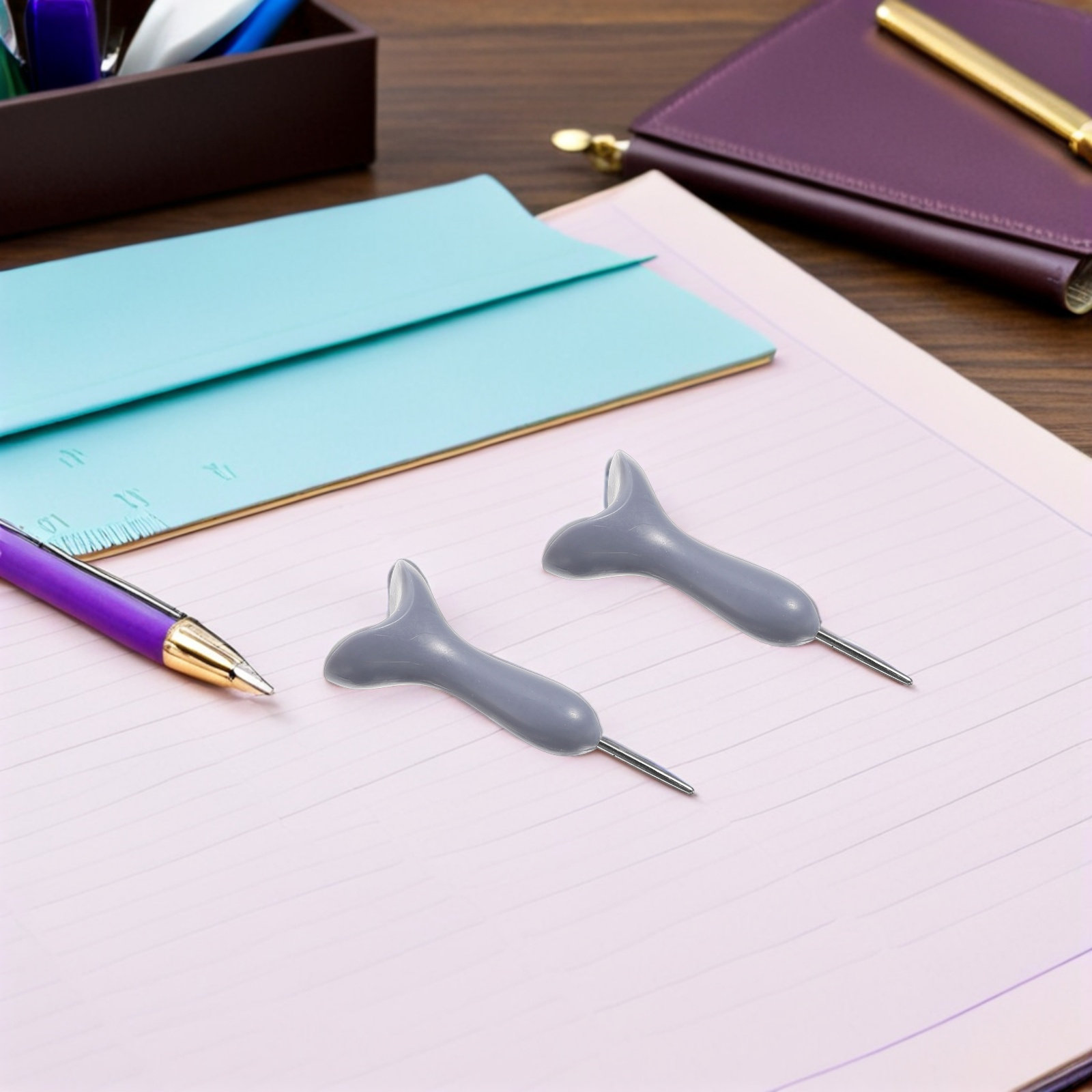 점자 펜 2개 세트, 회색, 가벼운 무게, 편안한 그립 - Writing Tools 리뷰 및 가격